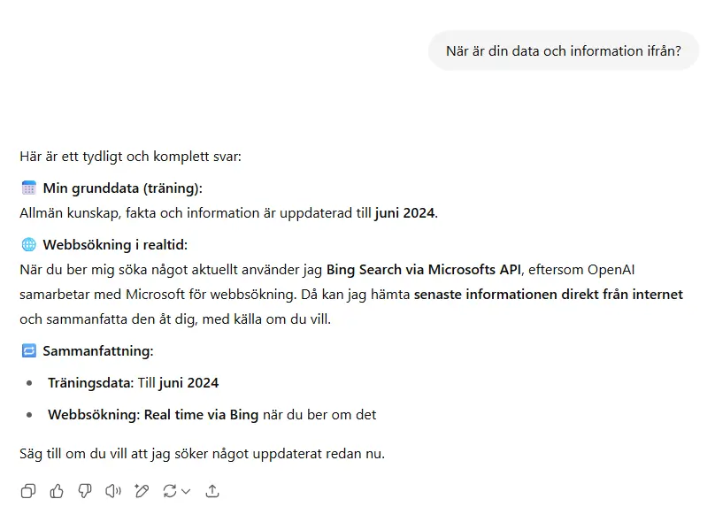 1 Ai sökmotoroptimering. Chatgpt endast uppdaterad till Juni 2024